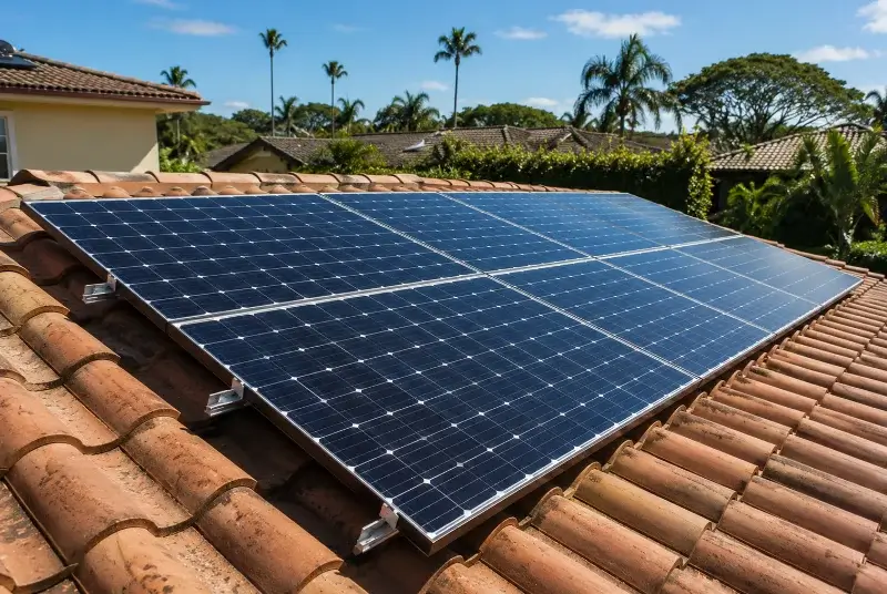 Installation de panneaux solaires au Cannet-des-Maures